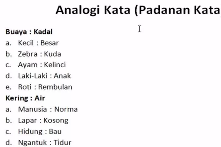 Tes Kepribadian dan Kemampuan Verbal: Analogi, Sinonim, dan Antonim