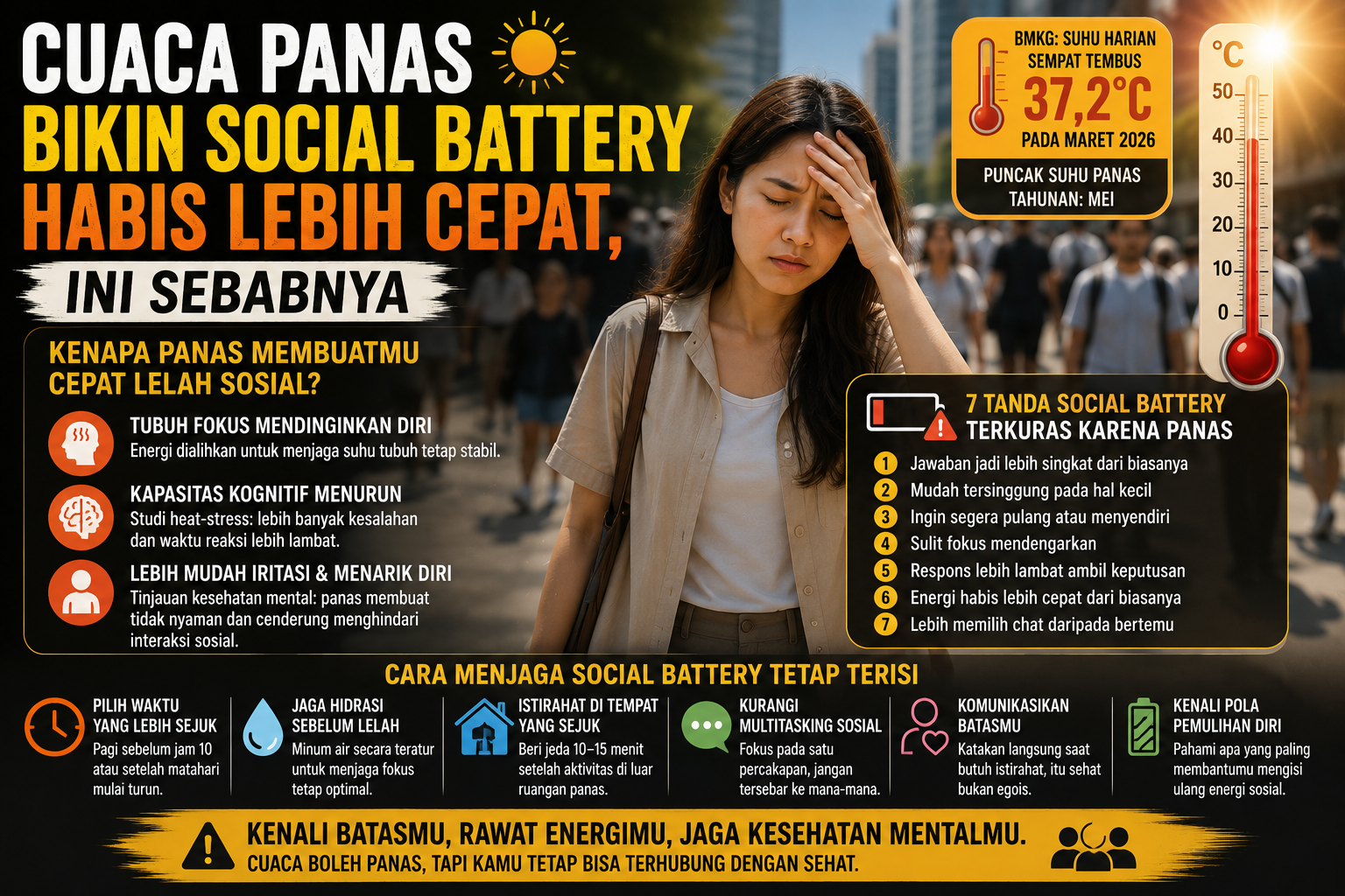 Cuaca Panas Bikin Social Battery Habis Lebih Cepat, Ini Sebabnya